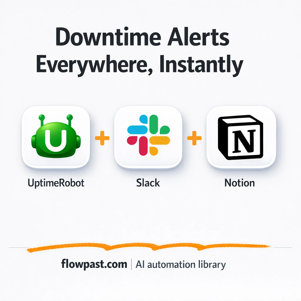 UptimeRobot + Slack: downtime alerts that get owned - n8n workflow automation template