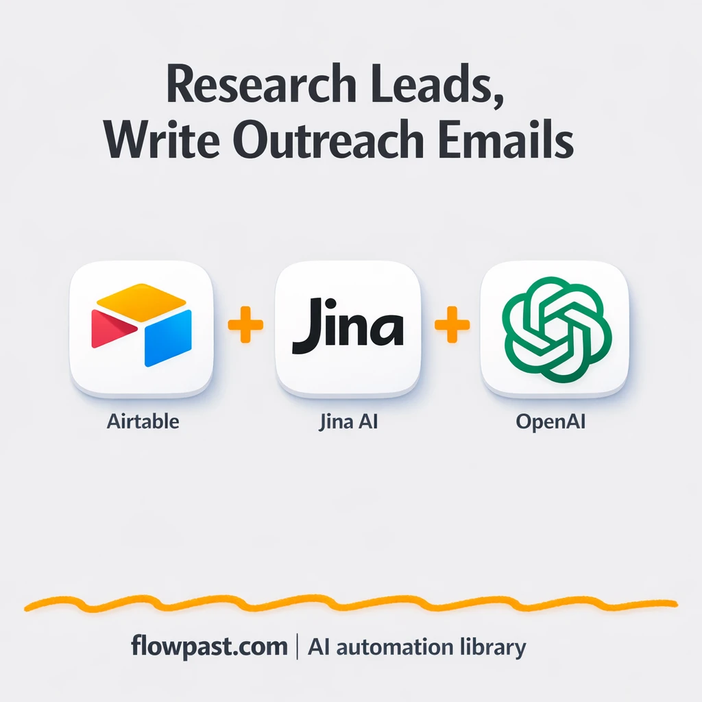 Airtable + OpenAI: enriched leads with draft emails - n8n workflow automation template