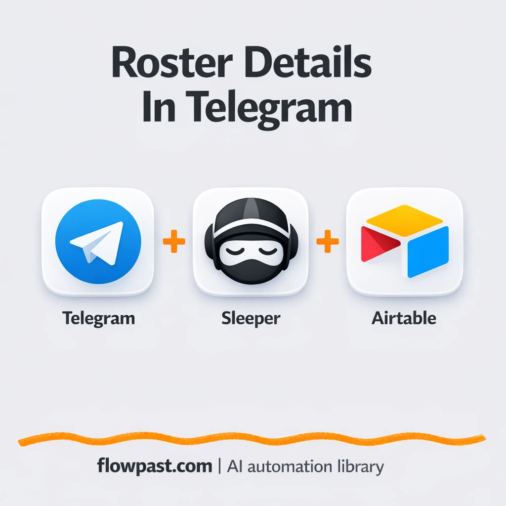 Telegram + Airtable, roster replies from Sleeper fast - n8n workflow automation template