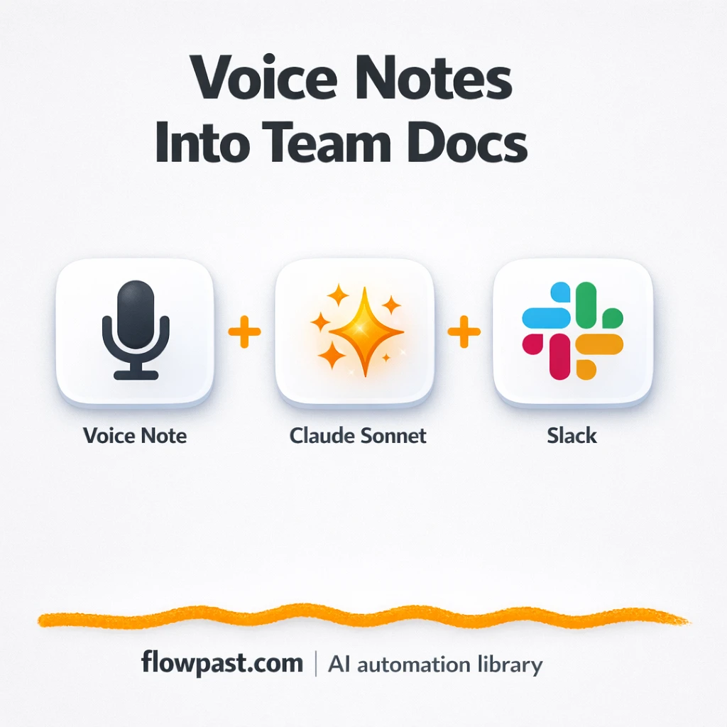Voicenotes to Nuclino, docs shared in Slack - n8n workflow automation template