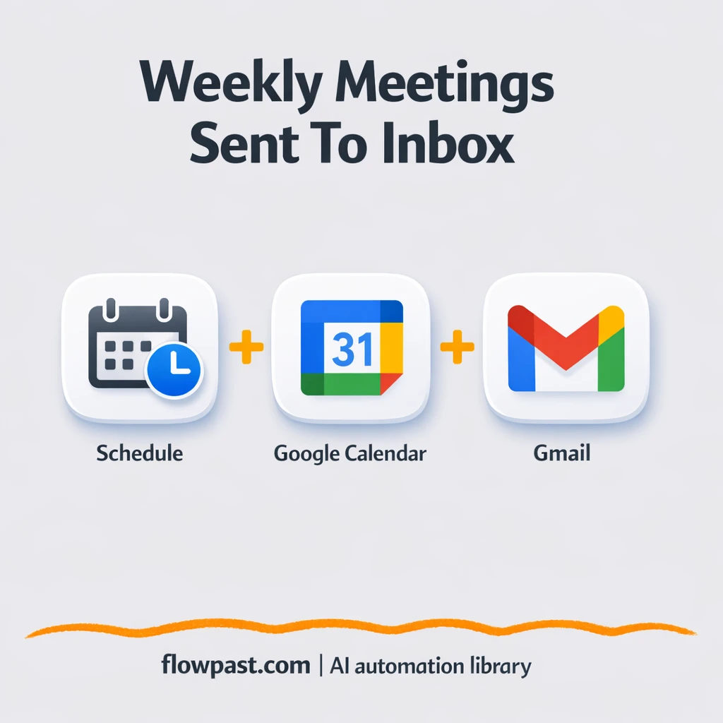 Google Calendar to Gmail, your week in one email - n8n workflow automation template