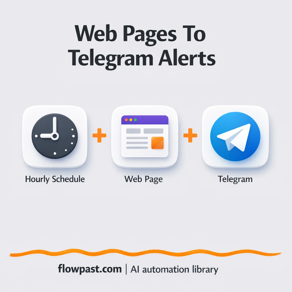 Website change alerts to Telegram, no more refreshing - n8n workflow automation template