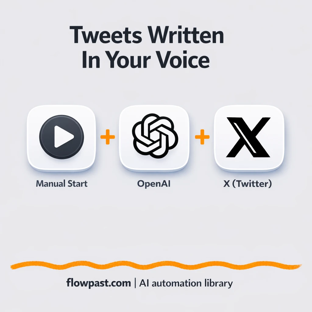 OpenAI + X: tweets that match your brand voice - n8n workflow automation template