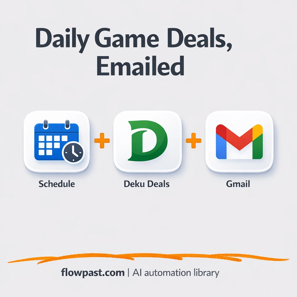 Deku Deals to Gmail, only new game discounts - n8n workflow automation template