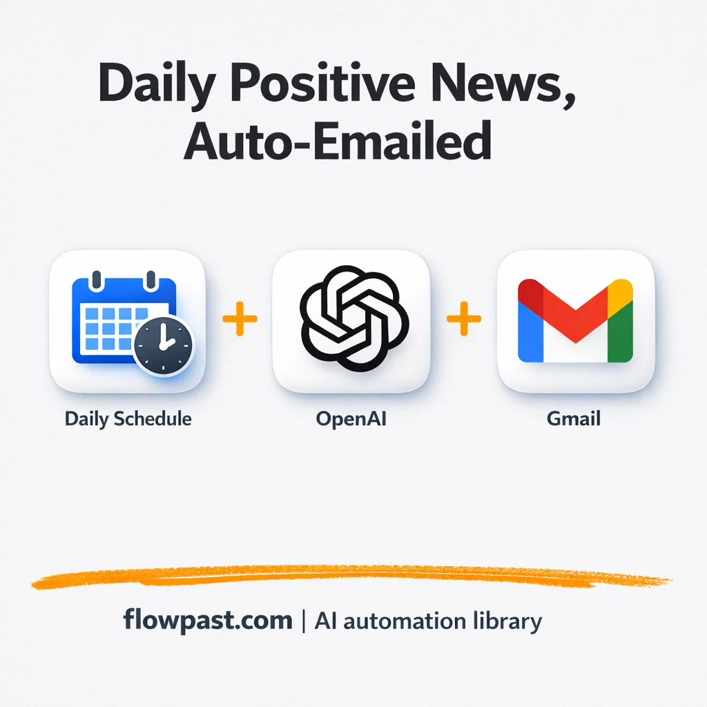 RSS to Gmail, a daily good news digest you will read - n8n workflow automation template