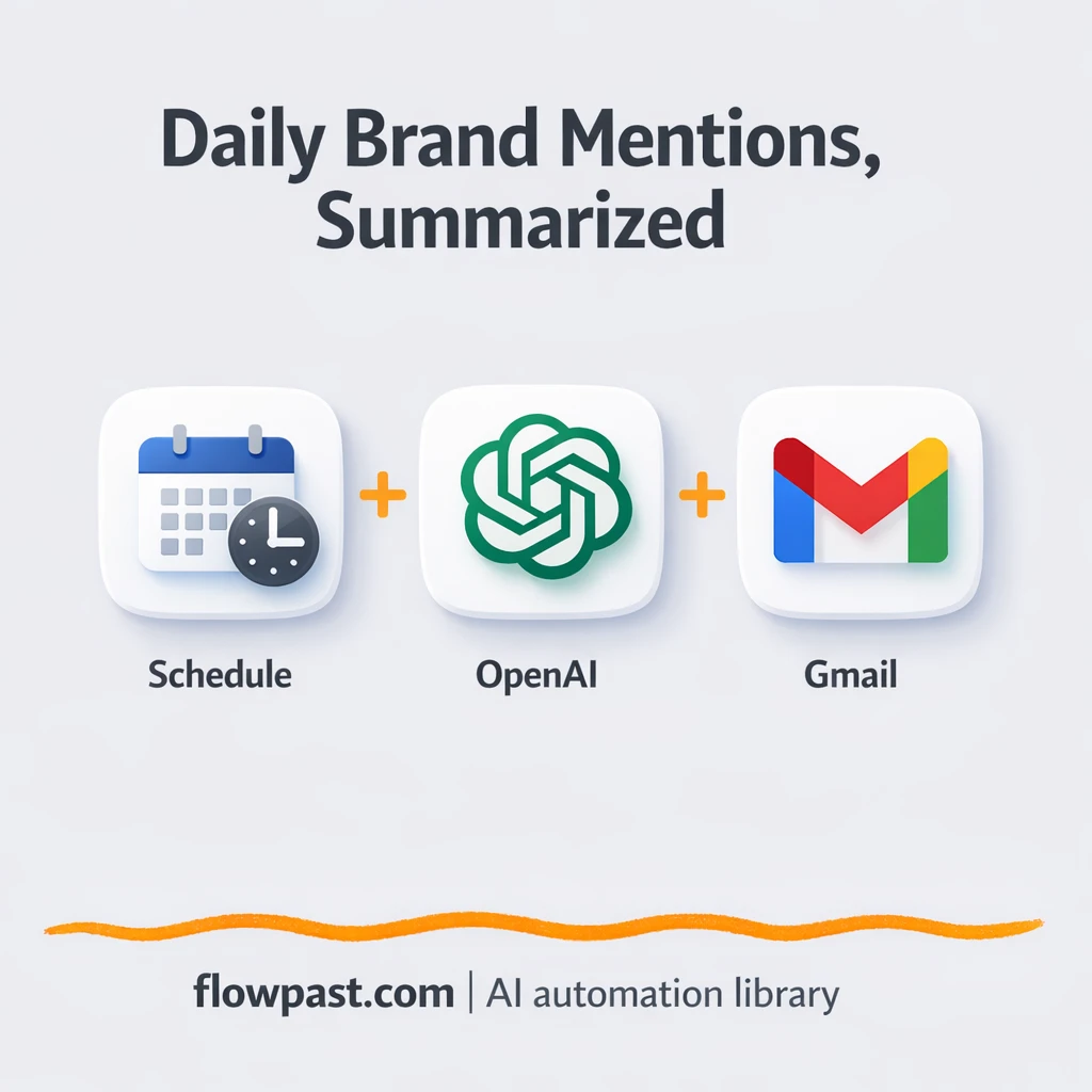 Google News to Gmail, daily brand mention digest - n8n workflow automation template