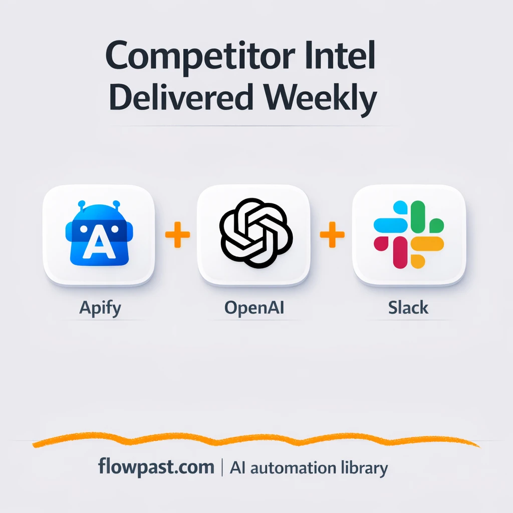 Google Docs + Slack, competitor intel you will use - n8n workflow automation template