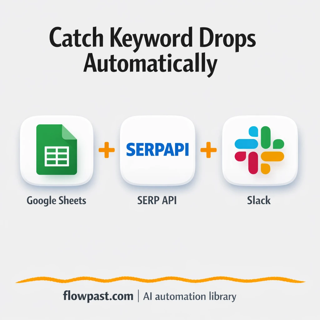 Google Sheets + Slack: keyword rank alerts that matter - n8n workflow automation template