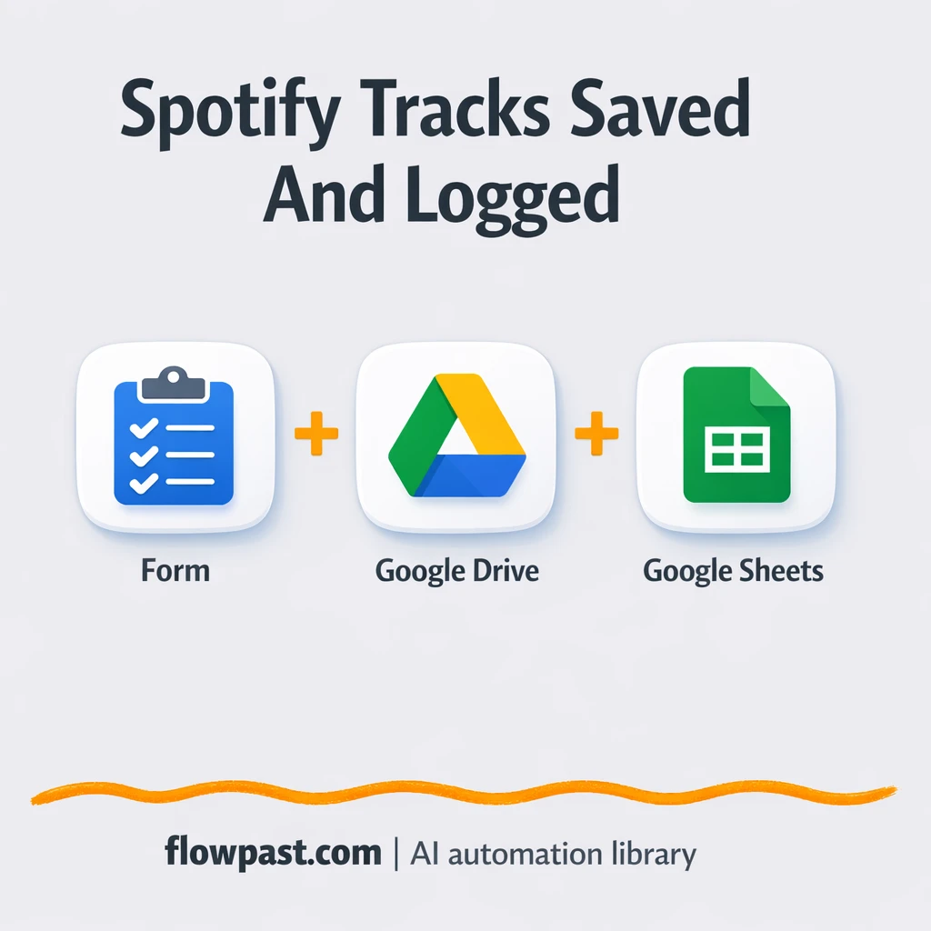 Spotify to Google Drive, tracked in Google Sheets - n8n workflow automation template