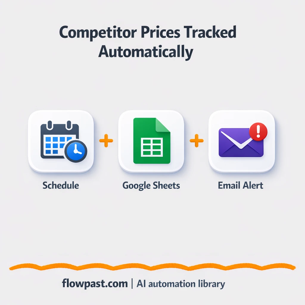 Google Sheets + Email alerts for competitor prices - n8n workflow automation template