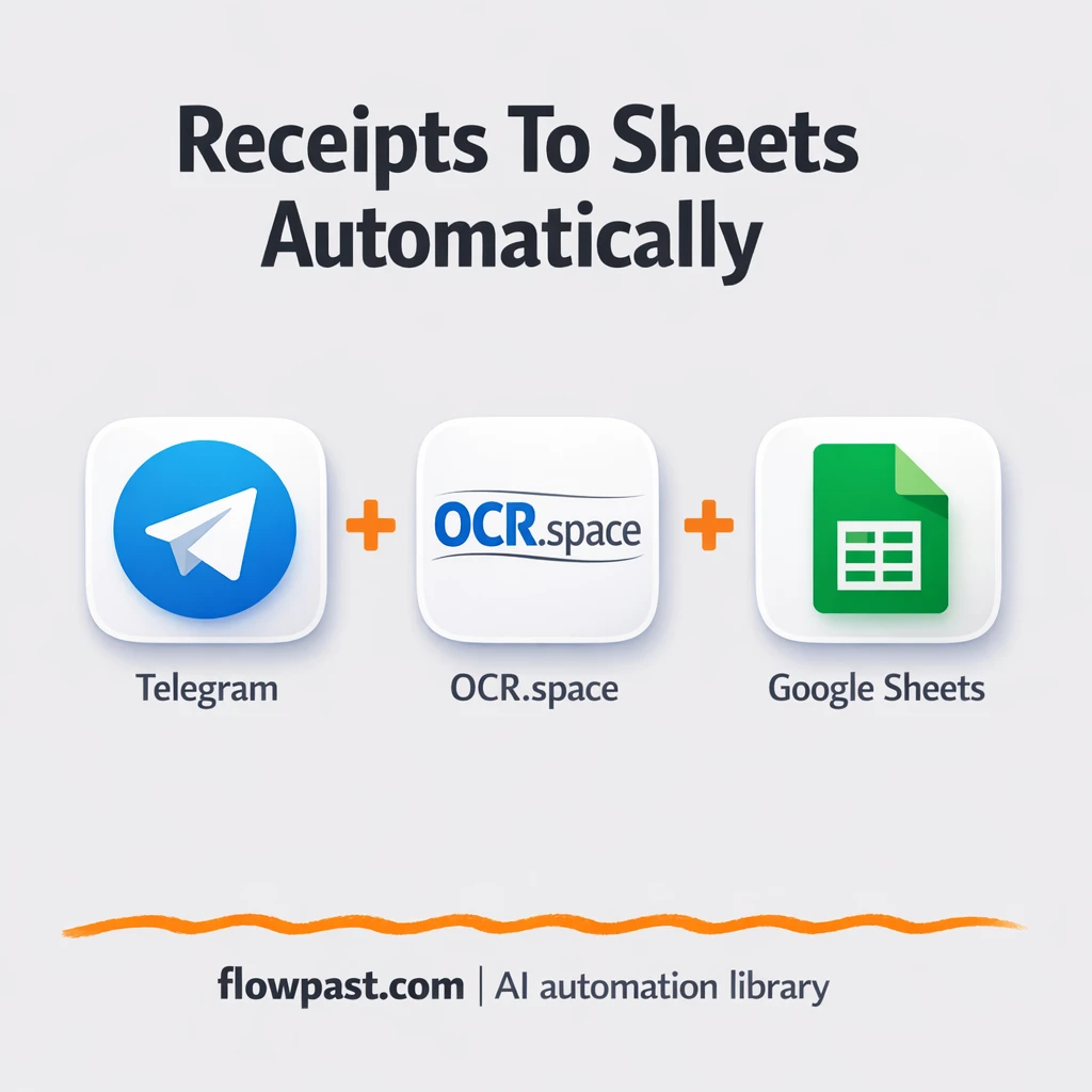 Telegram to Google Sheets, receipts logged automatically - n8n workflow automation template