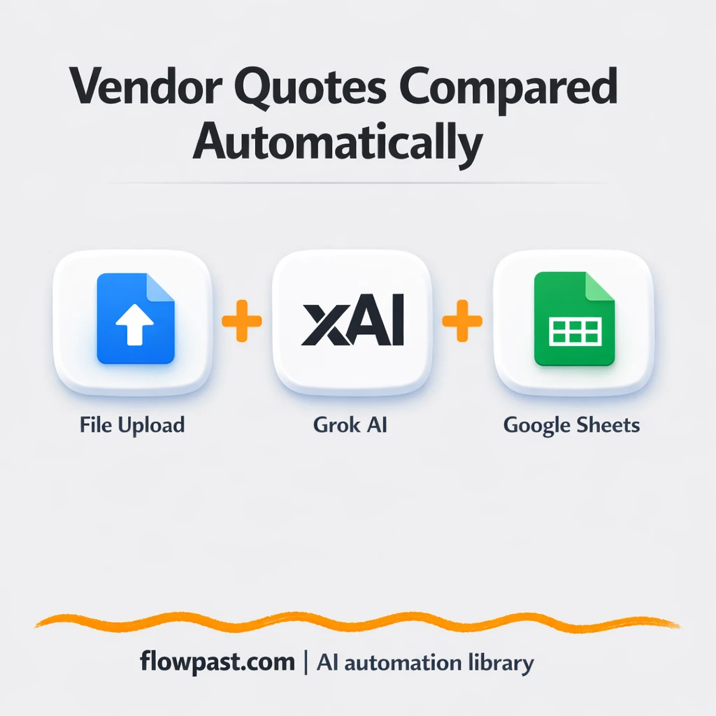 Google Sheets + Email for faster quote comparisons - n8n workflow automation template