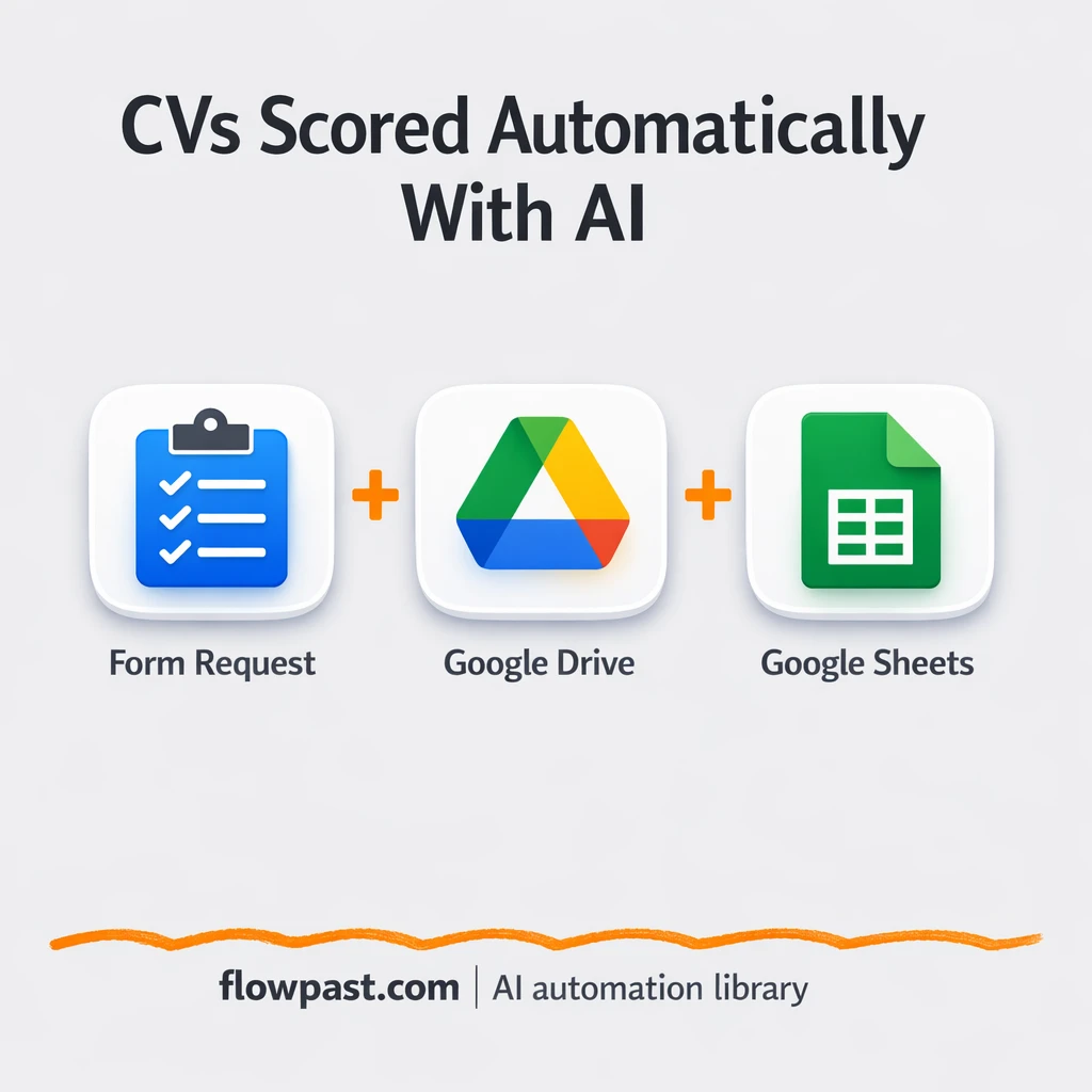 Google Drive to Google Sheets, CVs scored consistently - n8n workflow automation template
