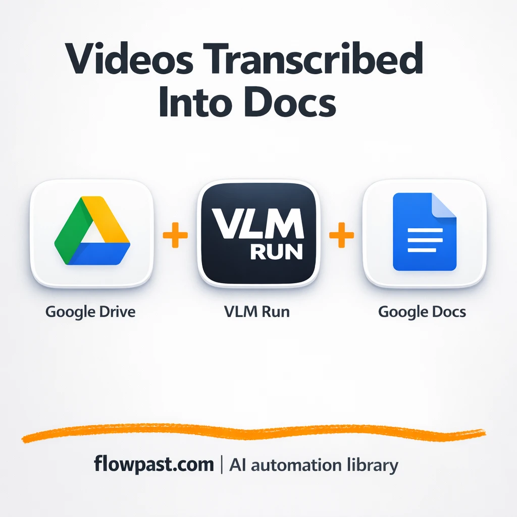 Google Drive to Google Docs, transcripts ready to share - n8n workflow automation template