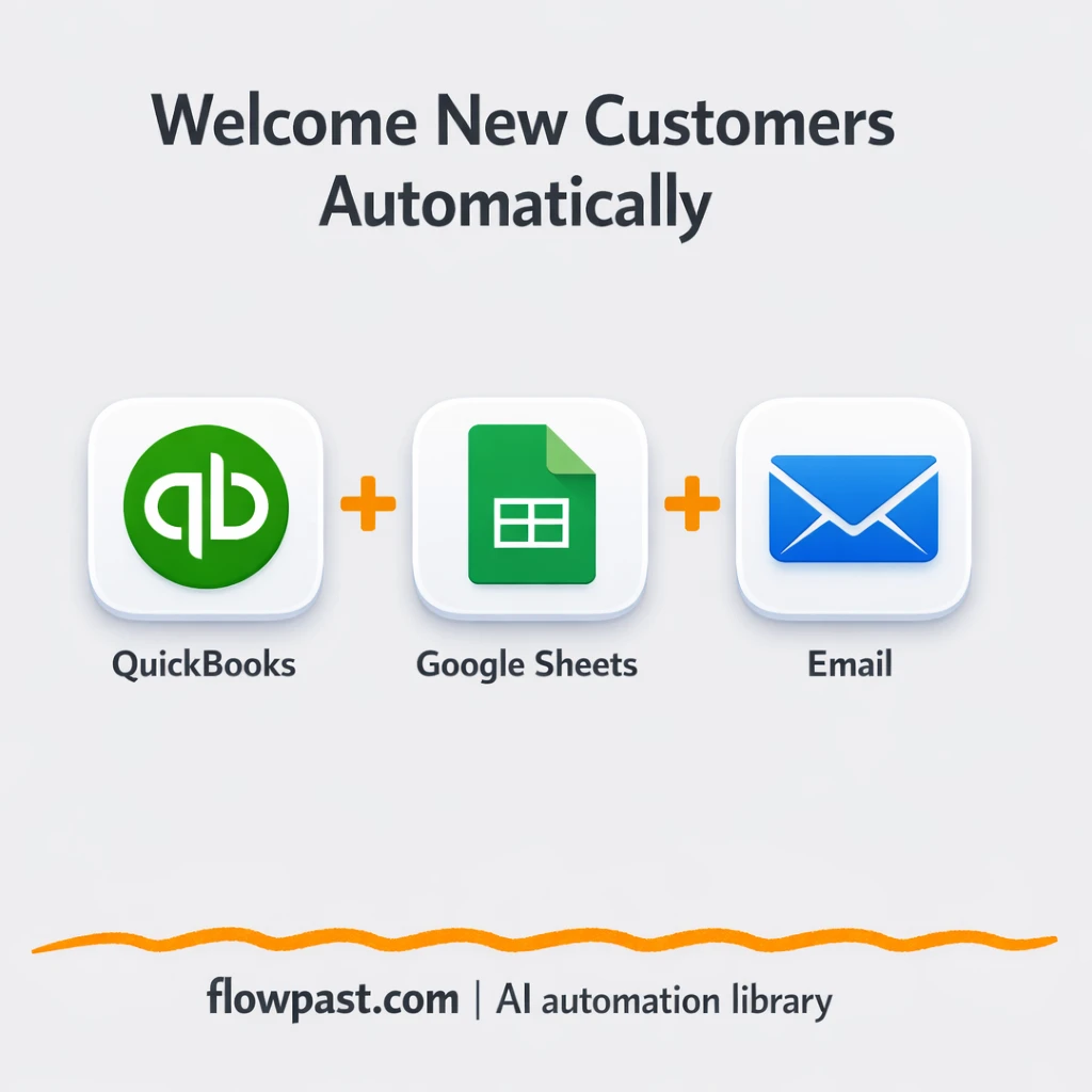 QuickBooks to Gmail, welcome emails sent for you - n8n workflow automation template