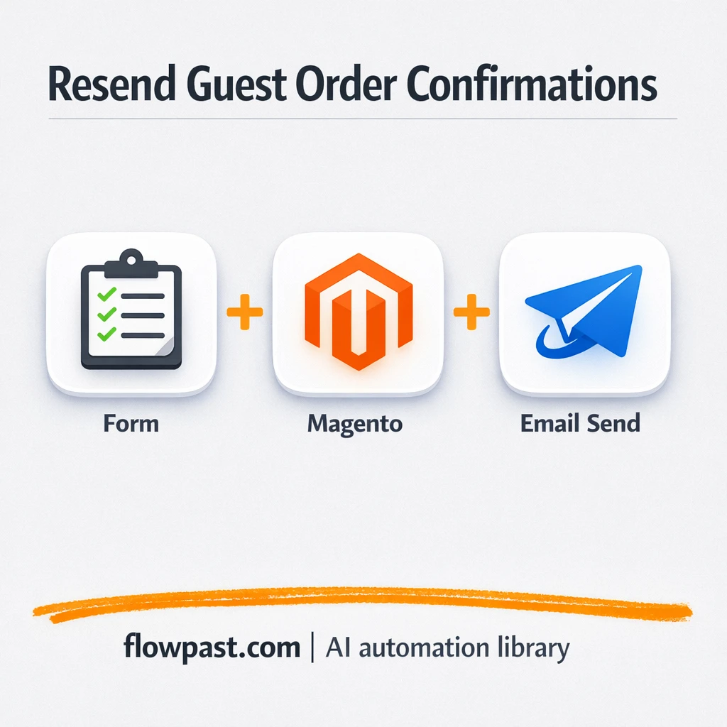 Magento + Gmail: resend guest order emails fast - n8n workflow automation template