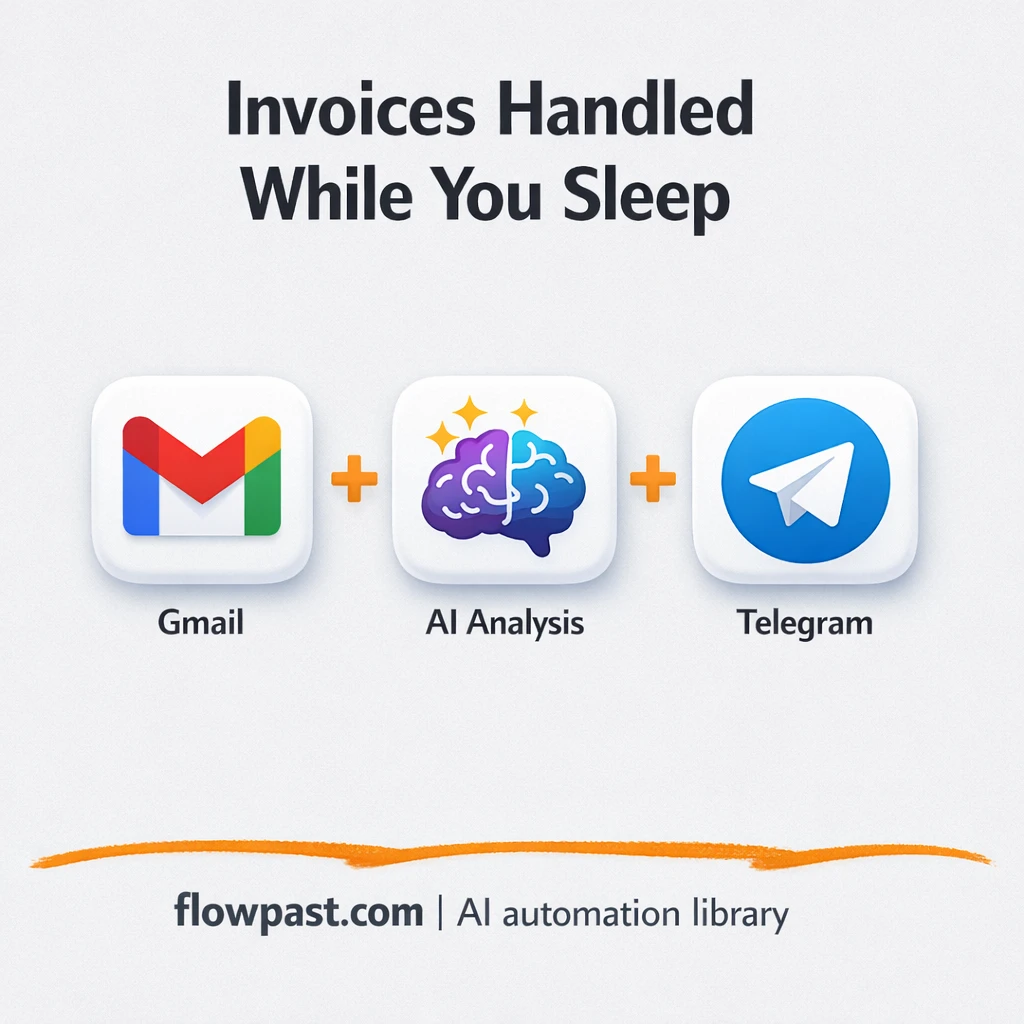 Gmail to Telegram, invoice alerts you can trust - n8n workflow automation template