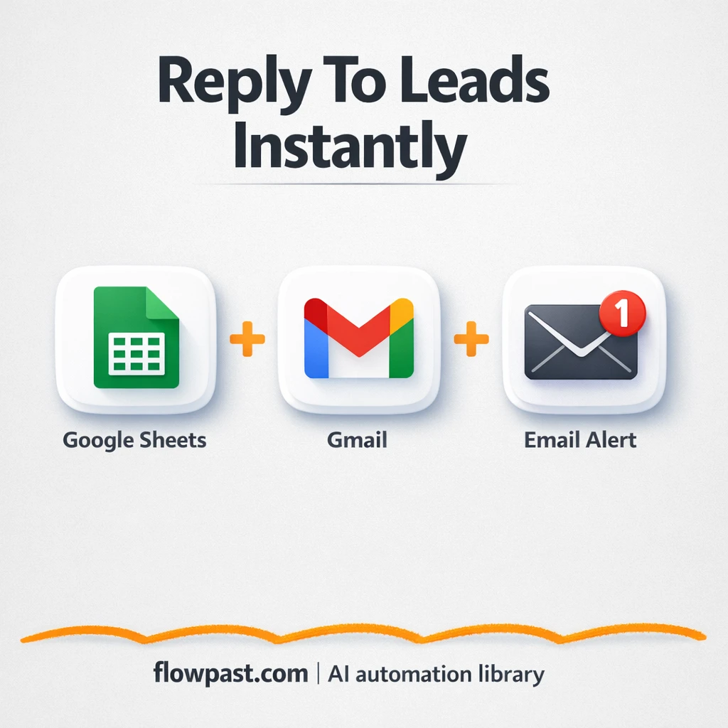 Google Sheets + Gmail: instant lead replies sent - n8n workflow automation template