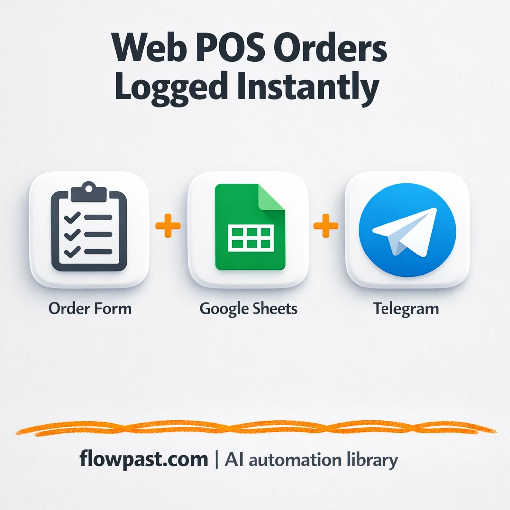 Google Sheets + Telegram: POS orders logged instantly - n8n workflow automation template