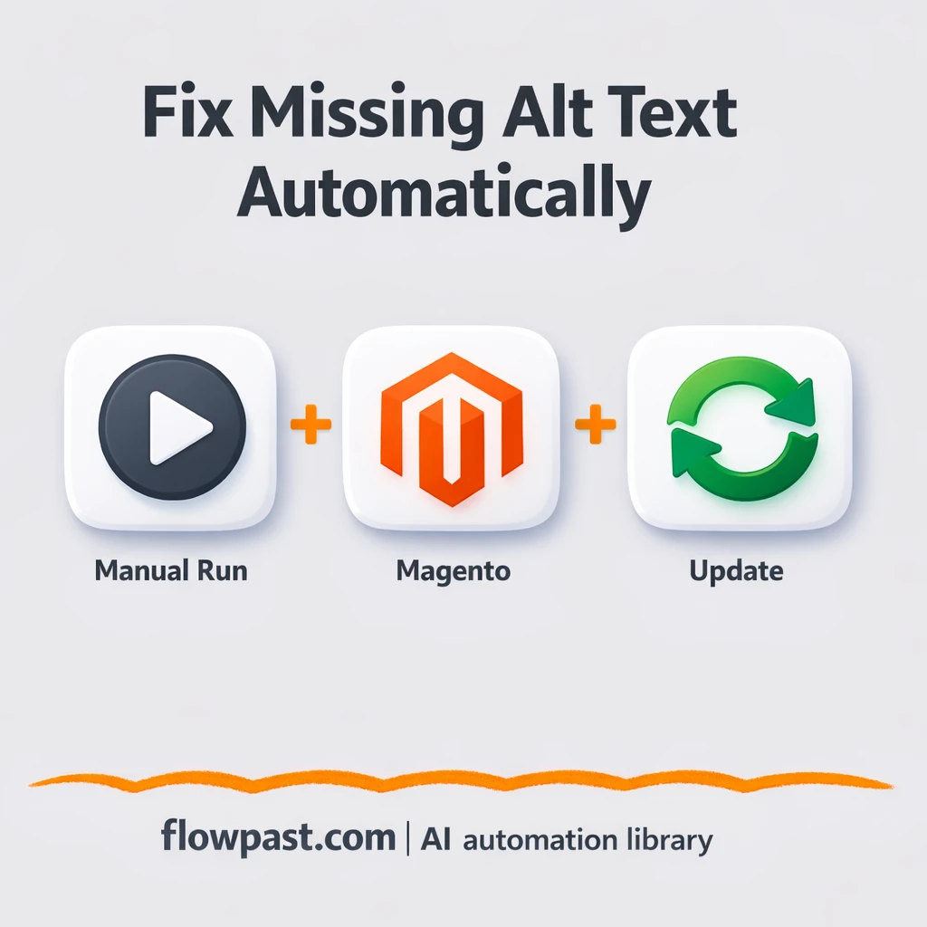 Magento 2 + Google Sheets: alt text cleanup done - n8n workflow automation template