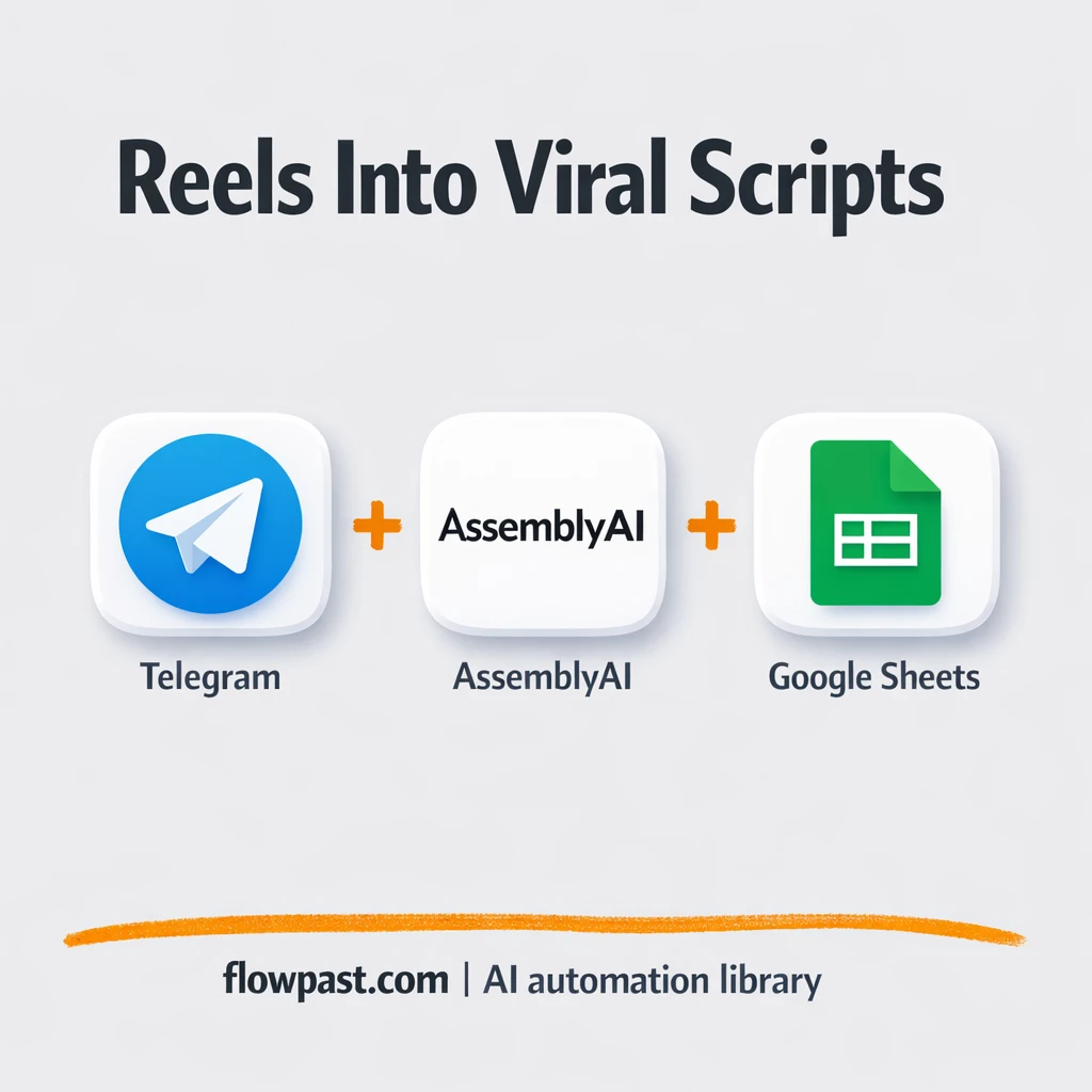 Telegram to Google Sheets, Reels turned into scripts - n8n workflow automation template