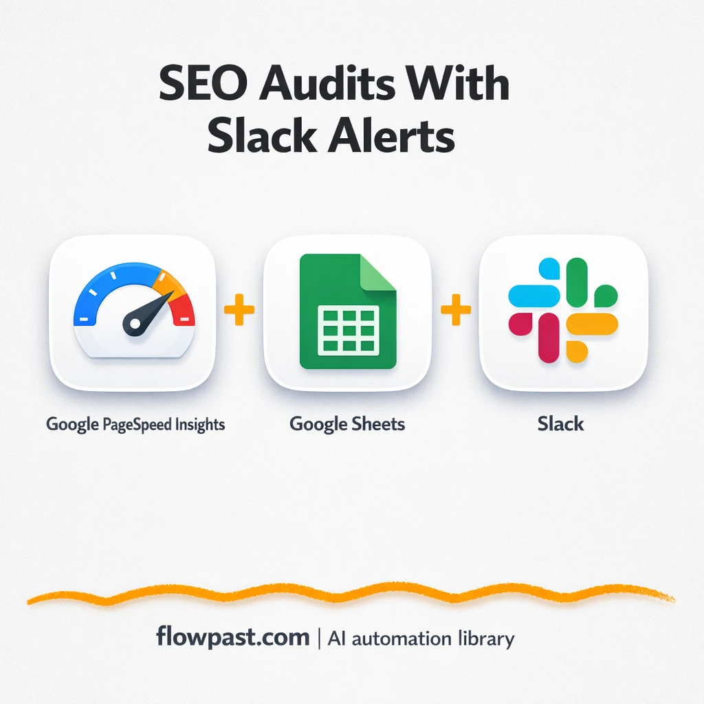 Google Sheets + Slack: SEO audits that catch issues - n8n workflow automation template