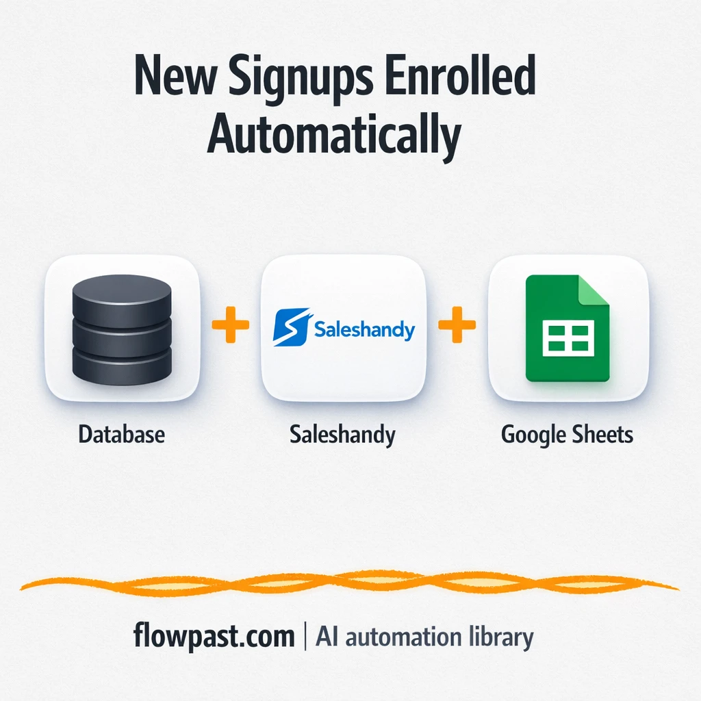 Saleshandy + Google Sheets: leads enrolled and logged - n8n workflow automation template