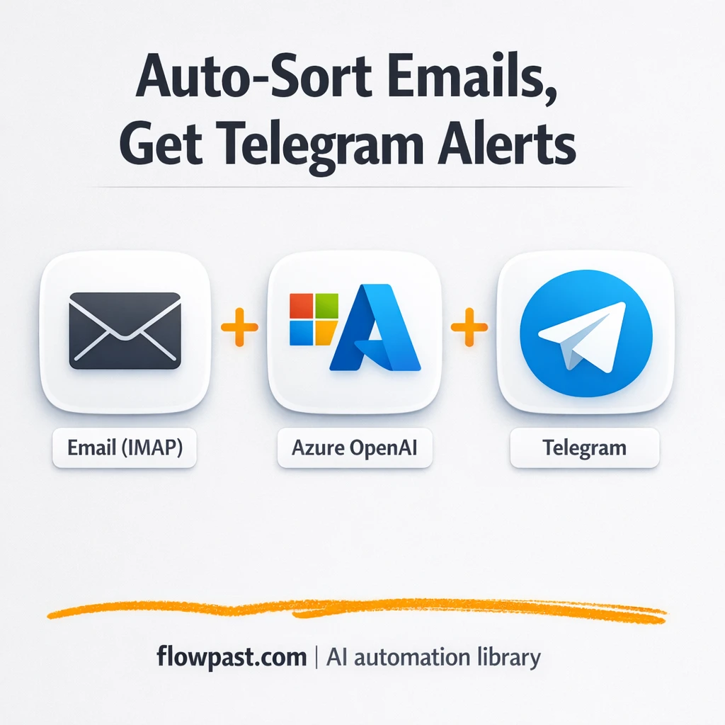 Gmail + Telegram: urgent emails flagged, inbox calmer - n8n workflow automation template