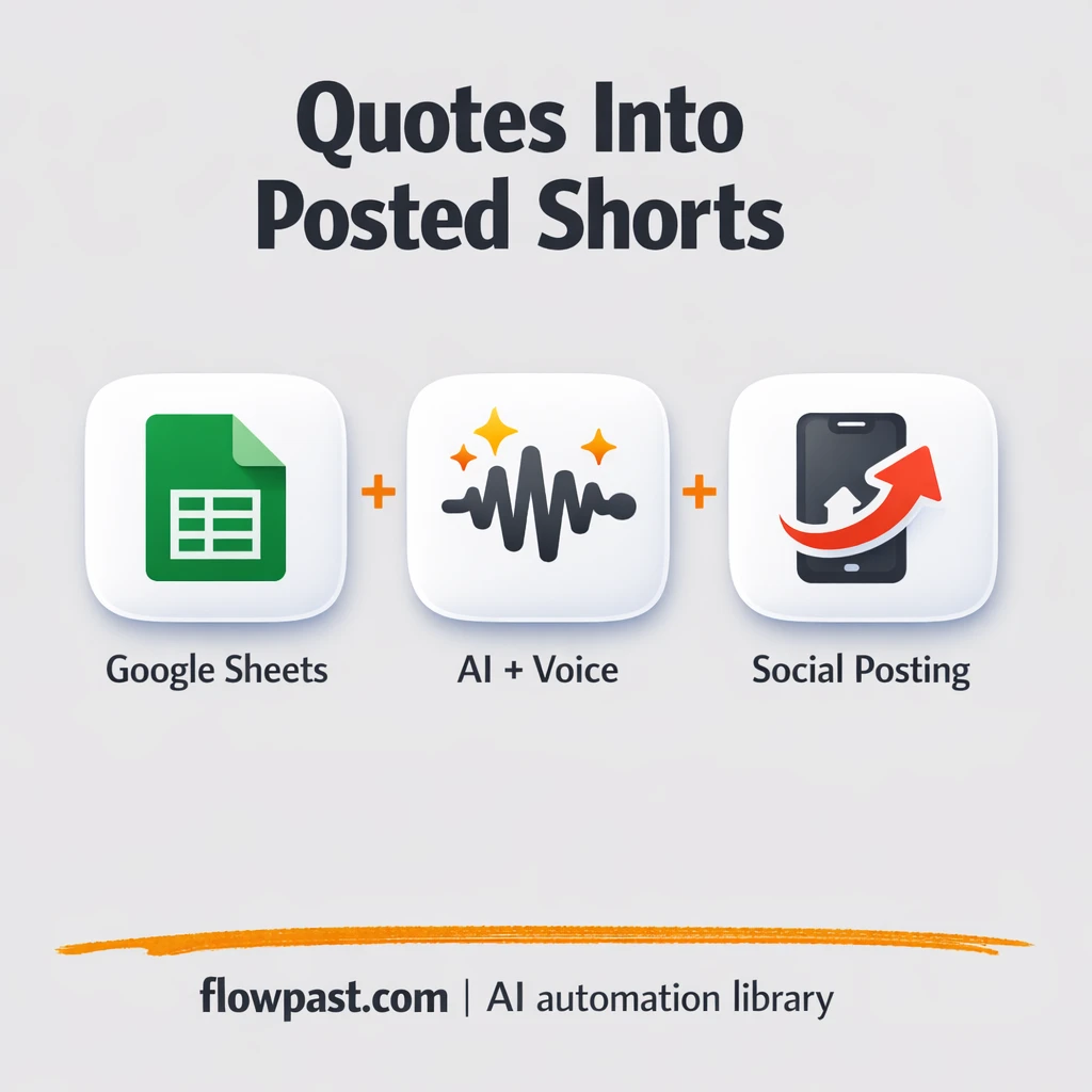 Google Sheets + Postiz: quote reels posted for you - n8n workflow automation template