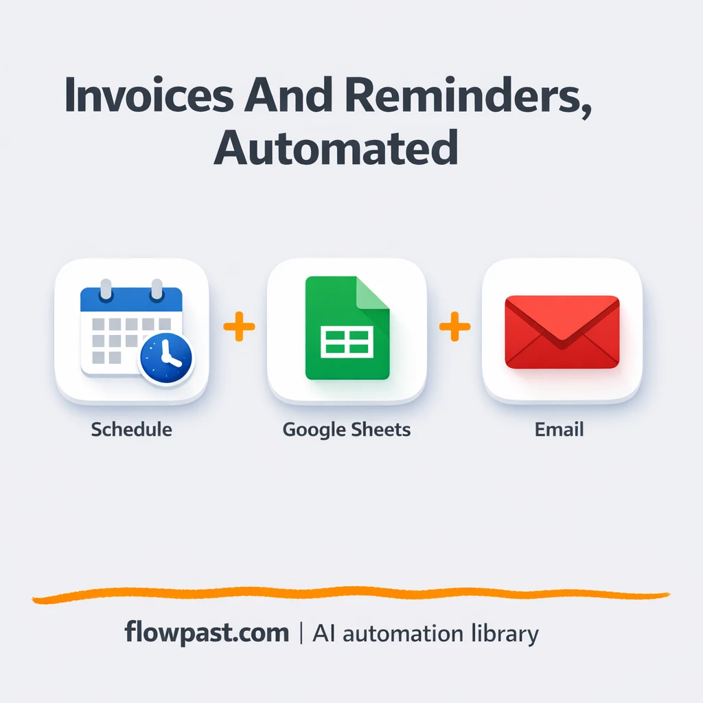 Google Sheets + Gmail: invoices sent, reminders tracked - n8n workflow automation template