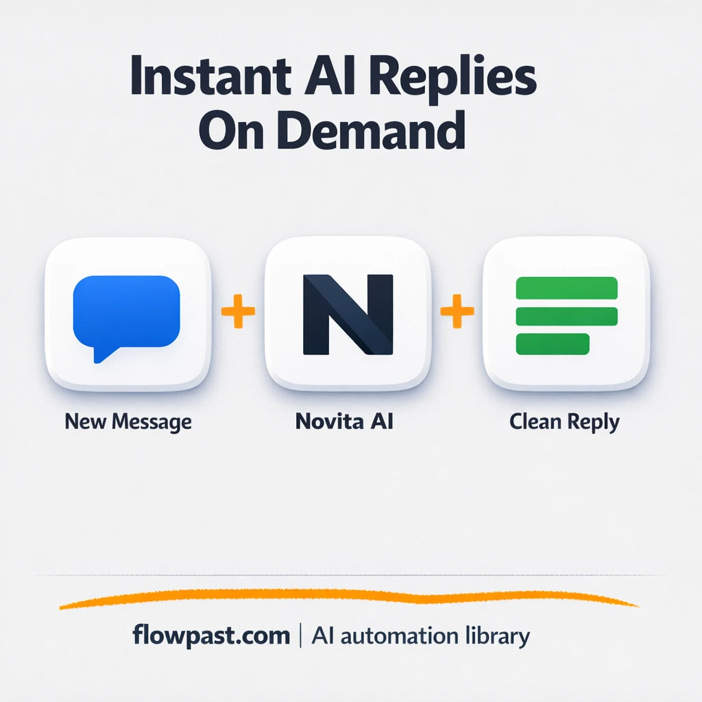 Novita AI to Slack, clean replies for every request - n8n workflow automation template