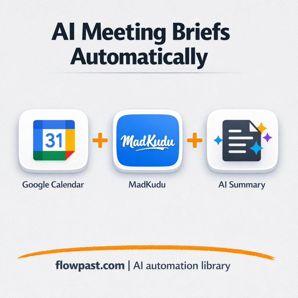 Google Calendar + OpenAI: meeting briefs in your events - n8n workflow automation template