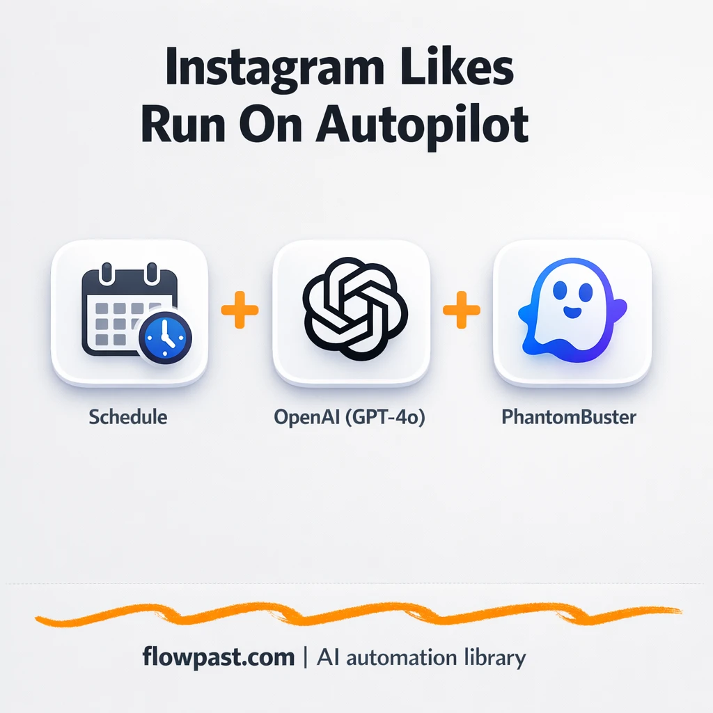 Instagram + Phantombuster: steady likes, no repeats - n8n workflow automation template