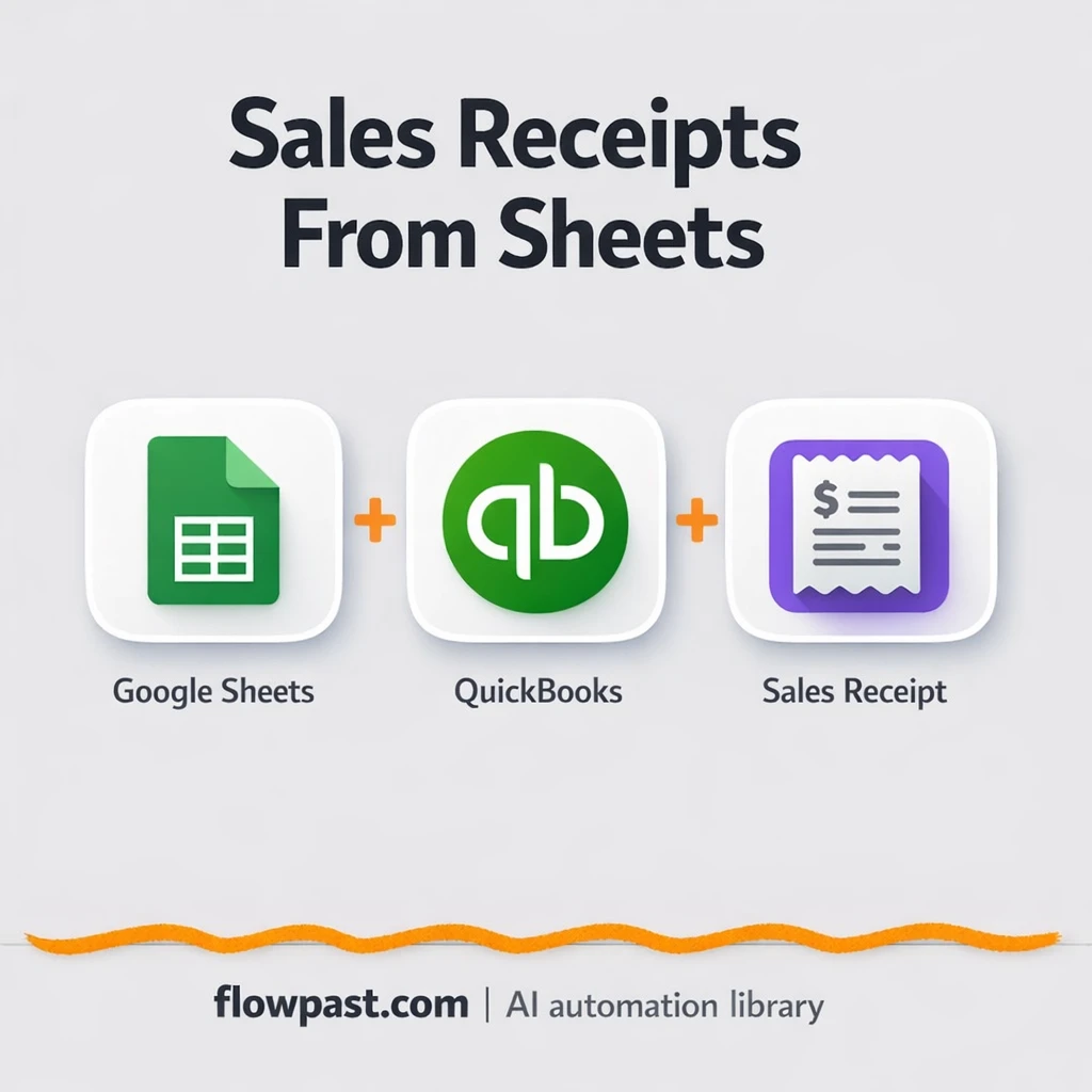 Google Sheets to QuickBooks, sales receipts done right - n8n workflow automation template