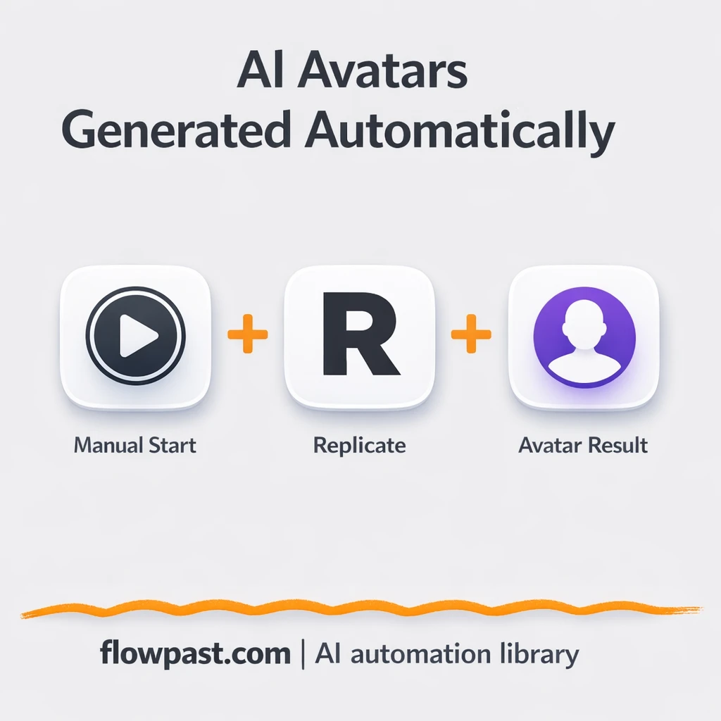 Replicate + Google Sheets: avatars logged and ready - n8n workflow automation template