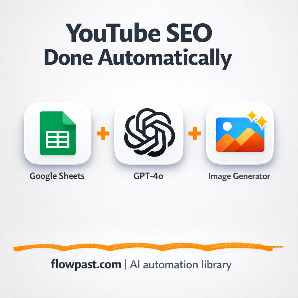 Google Sheets + OpenAI: YouTube SEO done for you - n8n workflow automation template