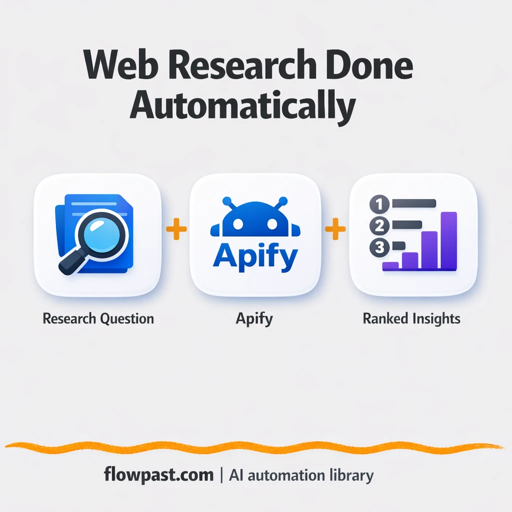 Apify to Google Sheets, credible research summaries - n8n workflow automation template