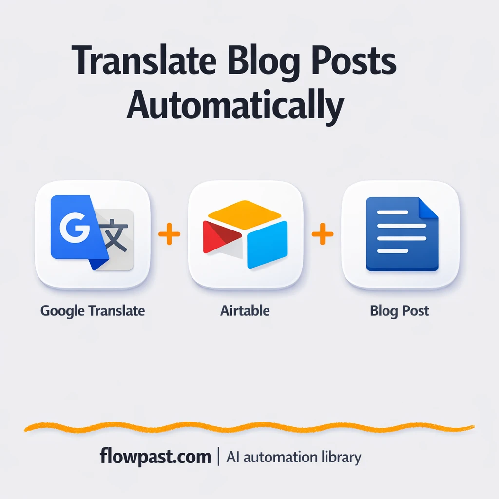 Google Translate to Airtable, blog posts organized - n8n workflow automation template