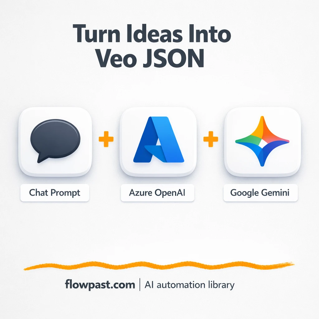 Azure OpenAI to Google Gemini, consistent Veo 3 videos - n8n workflow automation template