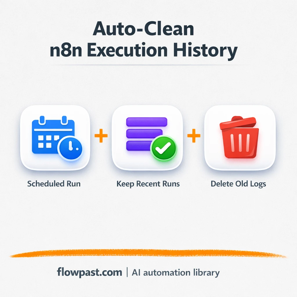 Slack + Email alerts for cleaner execution logs - n8n workflow automation template