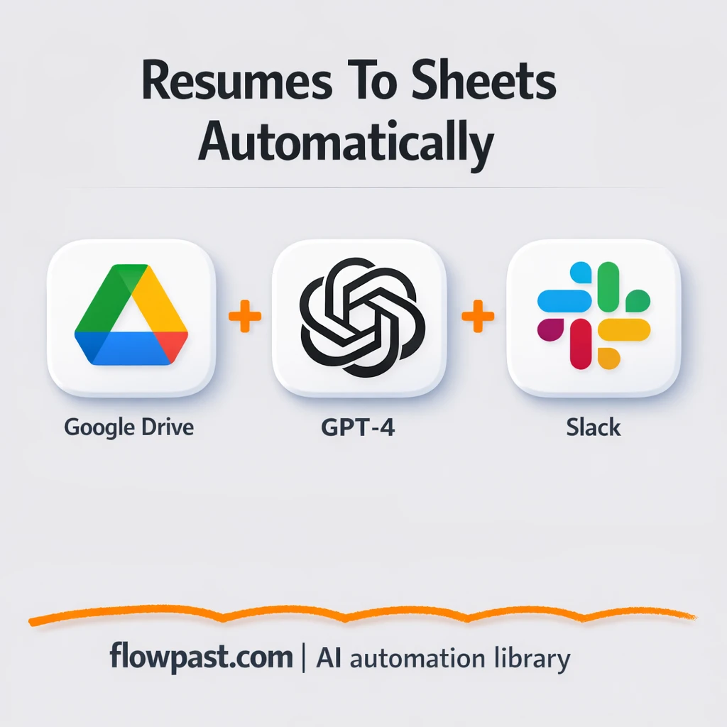 Google Drive to Google Sheets, resumes logged clean - n8n workflow automation template