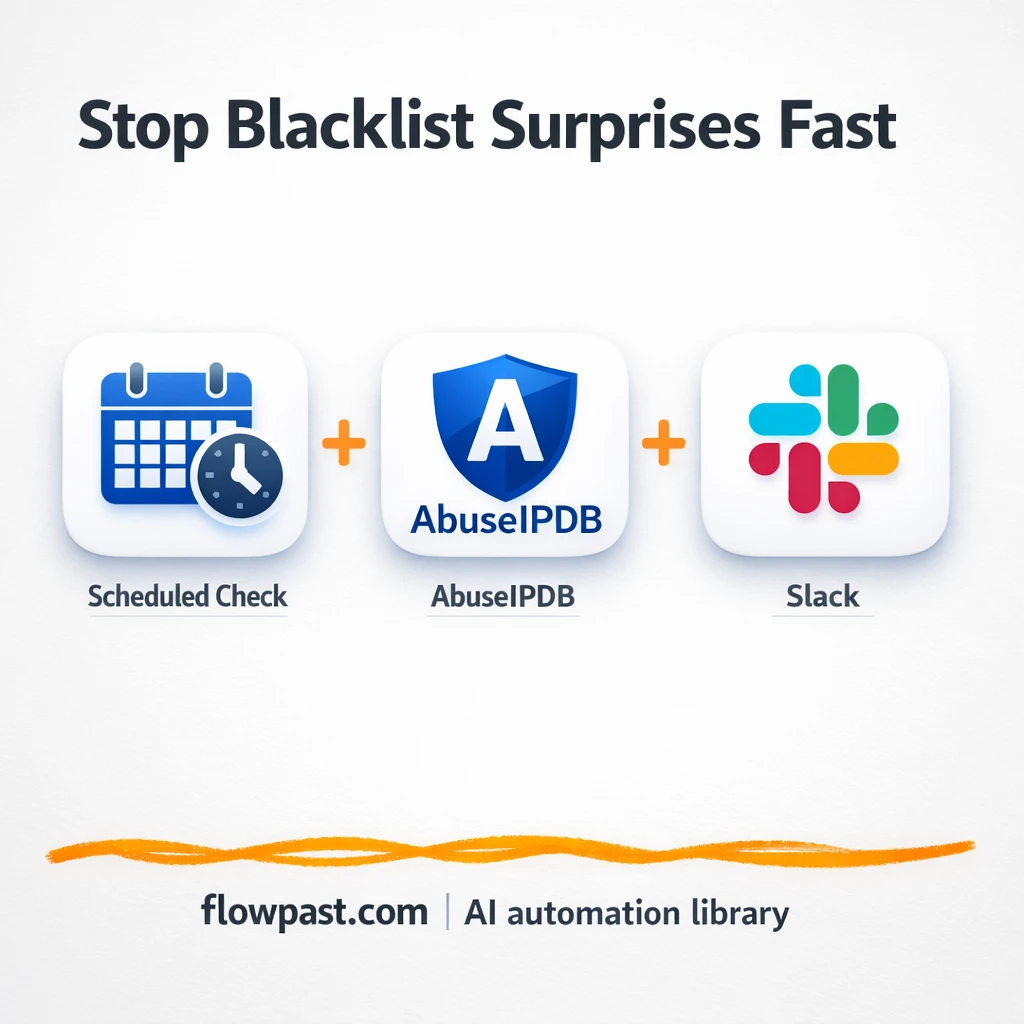 DNS blacklist checks to Slack, instant deliverability alerts - n8n workflow automation template