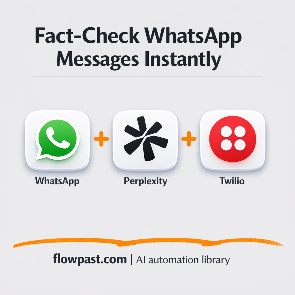 Twilio + WhatsApp: fact checks with source links - n8n workflow automation template