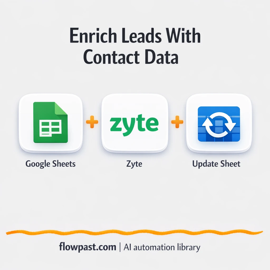 Google Sheets + Zyte, skip trace leads without tab hopping - n8n workflow automation template