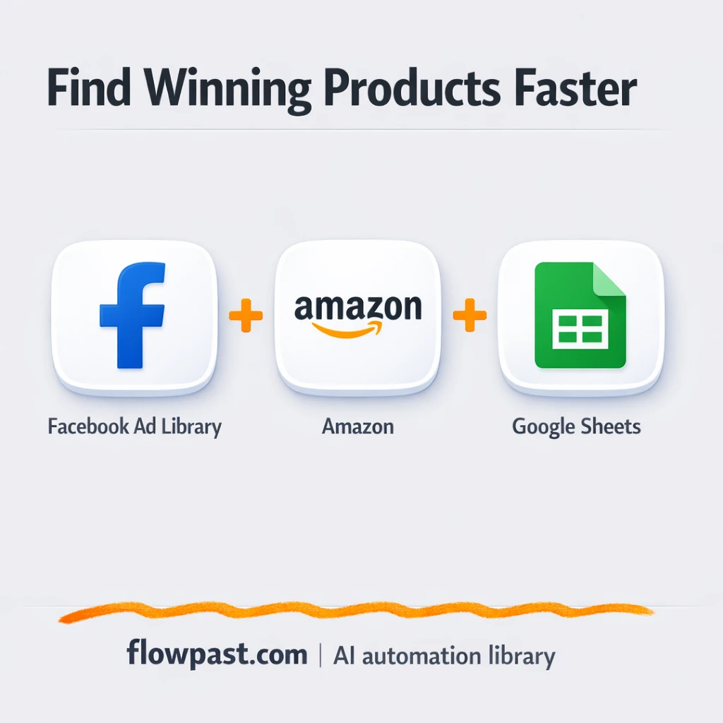 Facebook Ad Library to Google Sheets, Amazon matches - n8n workflow automation template