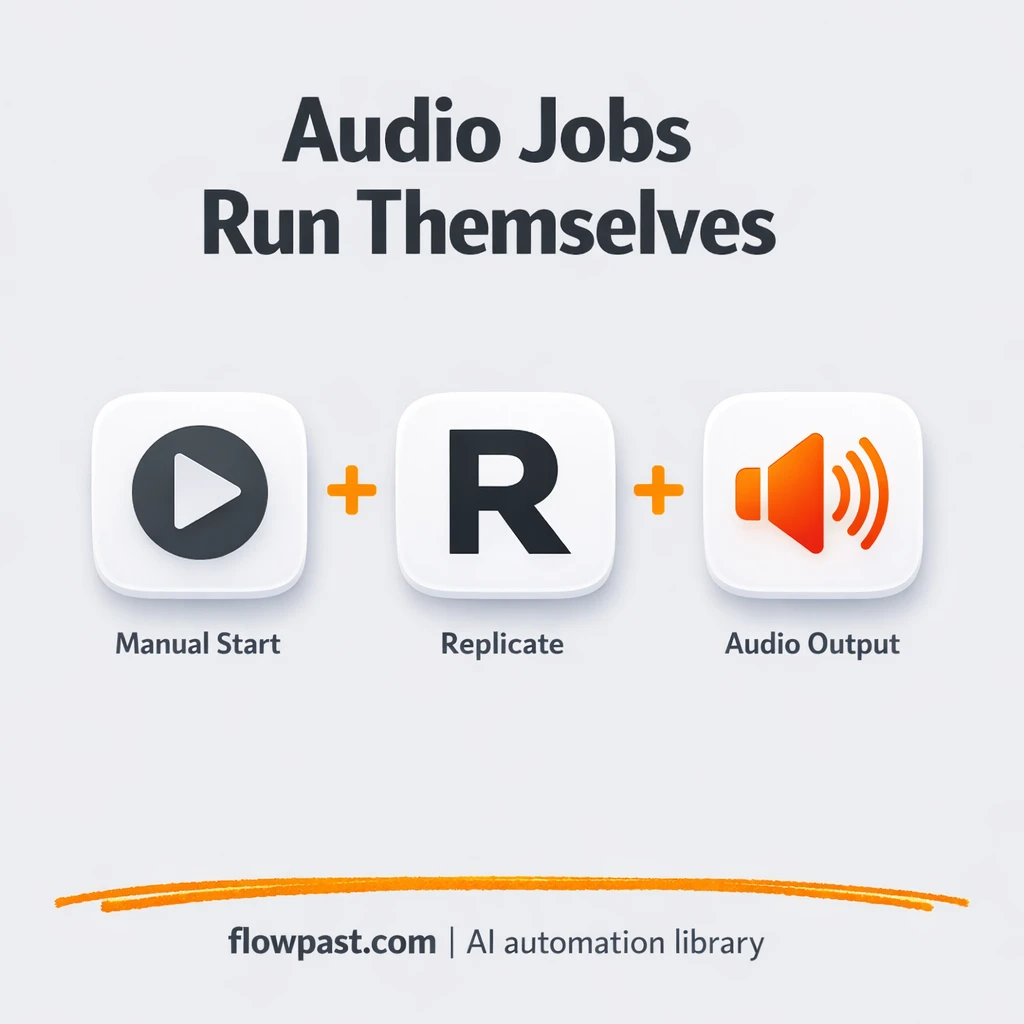 Replicate to Google Sheets, audio jobs tracked clean - n8n workflow automation template