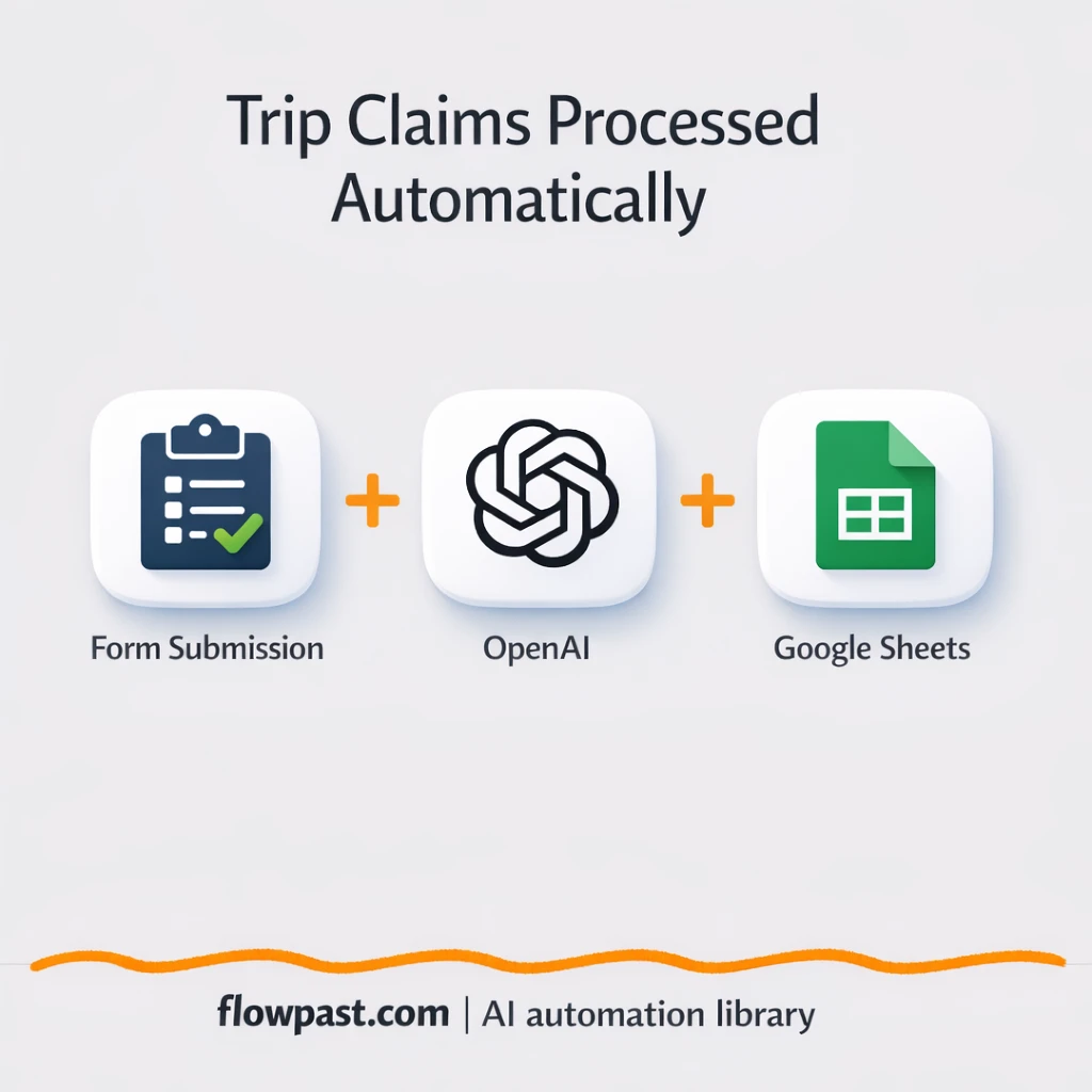 Google Drive to Google Sheets, expense claims logged - n8n workflow automation template