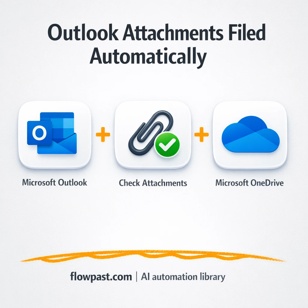 Outlook to OneDrive, attachments filed and organized - n8n workflow automation template