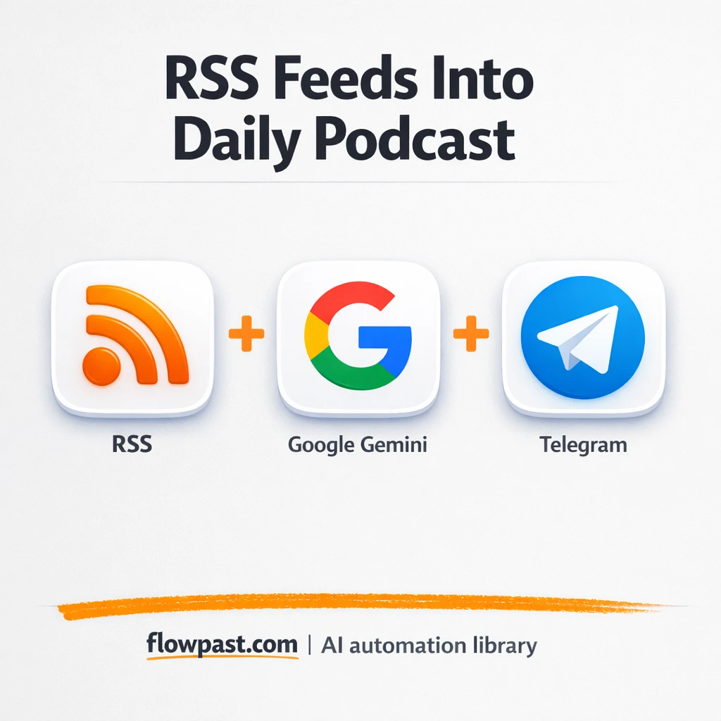 RSS + Telegram: daily news MP3 ready to play - n8n workflow automation template