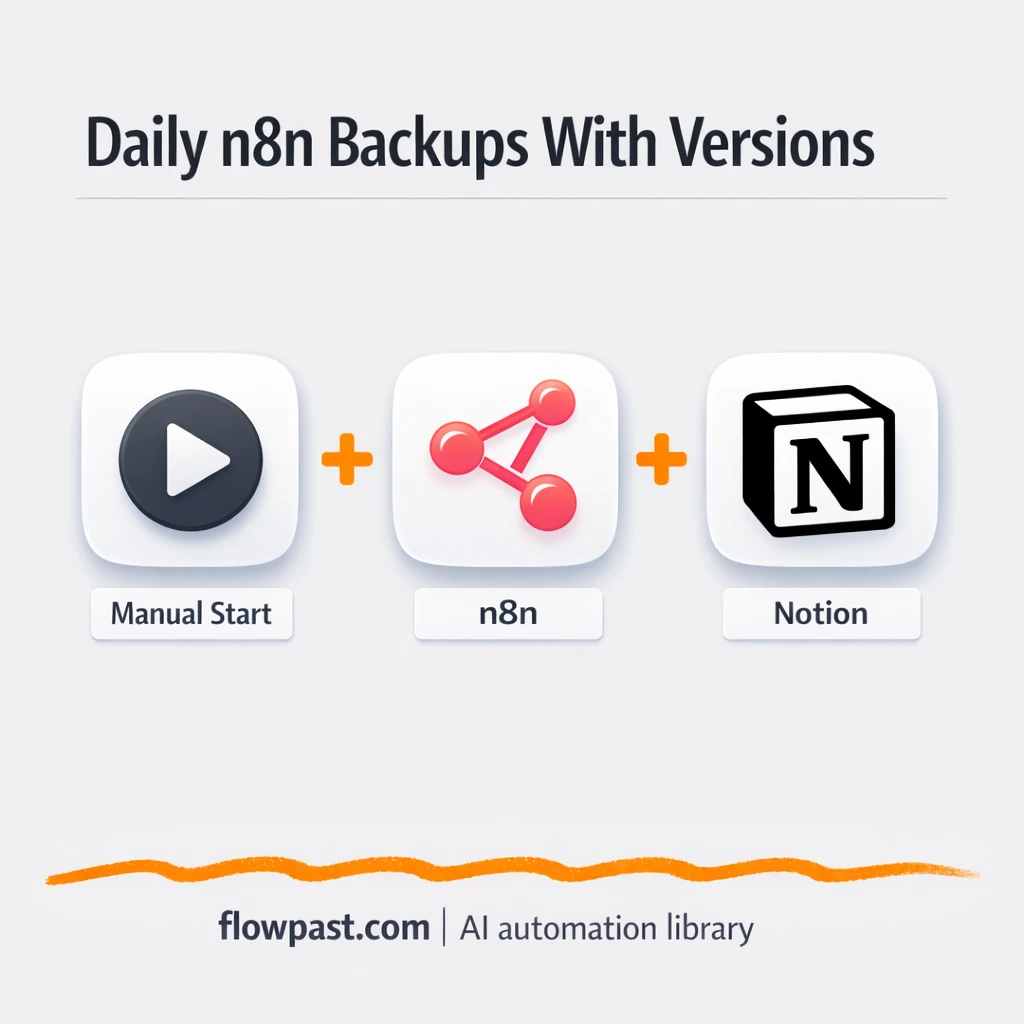 Notion + GitHub: versioned backups you can restore - n8n workflow automation template